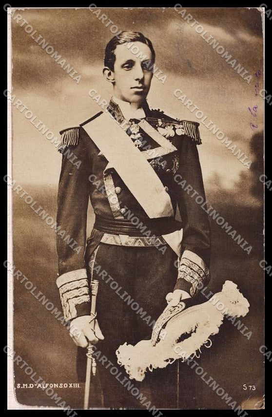 Royalty Reali Alfonso XIII de BorbÃ³n Foto cartolina ZG6288 – fronte