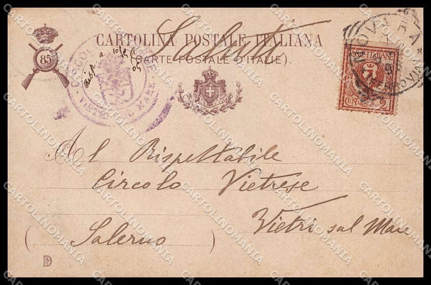 Reggimentali 85° Regg. Fanteria Fucilieri Brigata Verona ABRASA cartolina ZG6289 – retro
