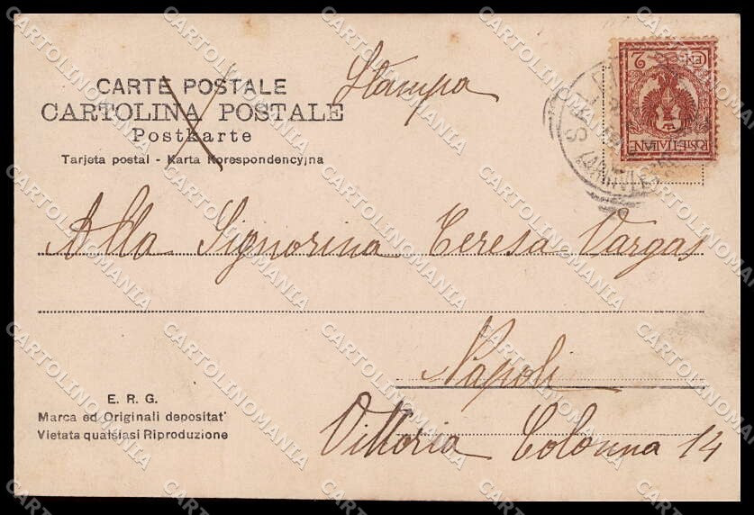 Artisti Trasformista Annita Iolanda E.R.G. RPPC cartolina ZG6300 – retro