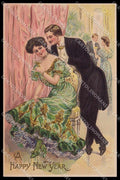 Illustratori Artist Signed Art Nouveau Lady Dance Toasting Relief pc ZG6317 – fronte