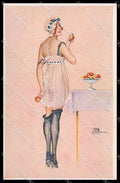 Illustratori Artist Signed Leonnec Risque Lady Intimite de Boudoir 76 pc ZG6322 – fronte
