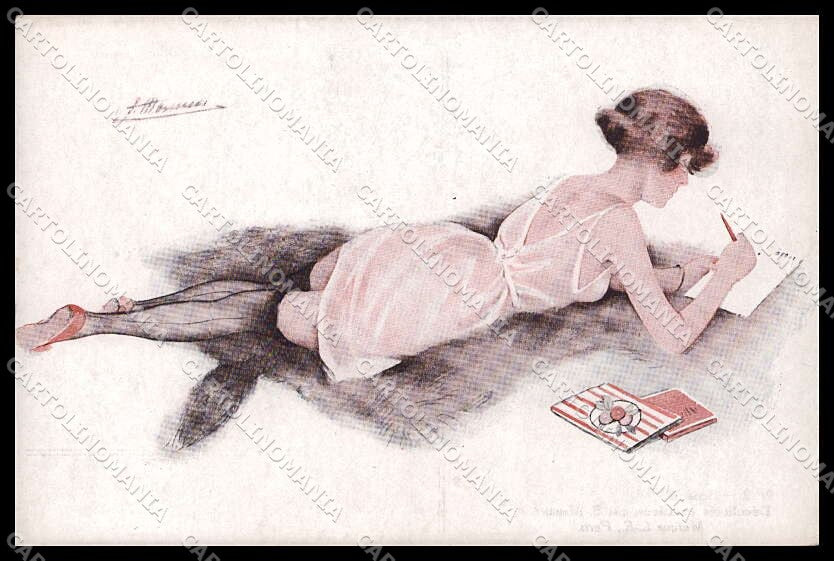 Artist Signed S. Meunier Lady Decolletes Parisiens serie 52-2 pc ZG6331 – fronte