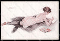 Artist Signed S. Meunier Lady Decolletes Parisiens serie 52-2 pc ZG6331 – fronte