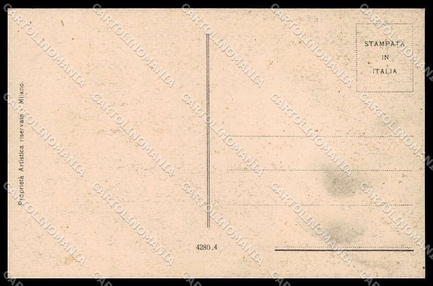 Illustratori Artist Signed Bigi Romantic Couple Art Deco serie 4280-4 pc ZG6395 – retro