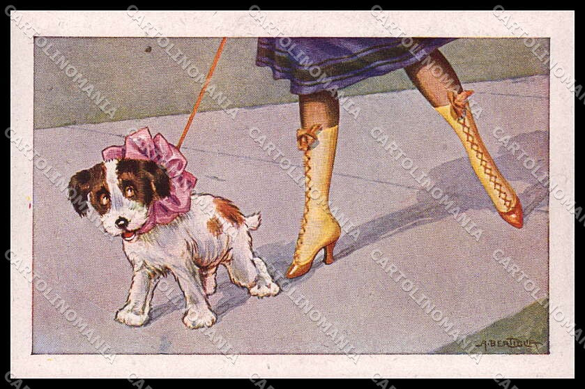 Illustratori Artist Signed Bertiglia Lady Dog serie 2022-6 cartolina ZG6403 – fronte