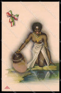 Artist Signed Bonora Risque Lady Ethnic Africa Tricolore Propaganda pc ZG6409 – fronte