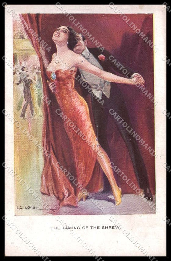 Illustratori Artist Signed Usabal Dancing Couple serie 1067 cartolina ZG6470 – fronte