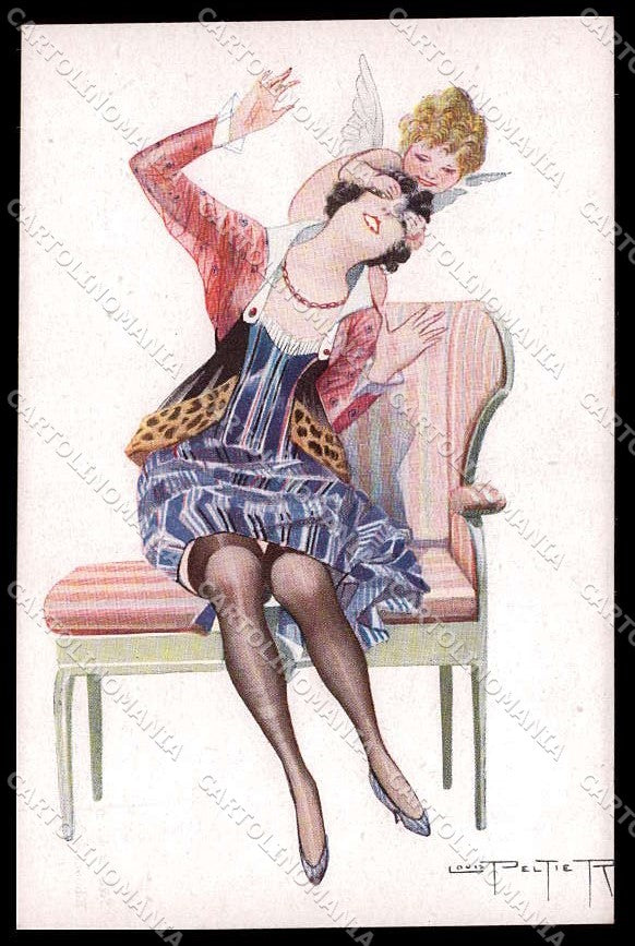 Artist Signed Peltier Risque Lady La Victoire de l'Amour serie 31-156 pc ZG6498 – fronte