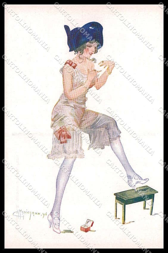 Illustratori Artist Signed C. Marechaux Risque Lady serie 2001 cartolina ZG6508 – fronte
