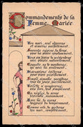 Artist Signed Lady Commandements de la Femme Mariee Hand Painted pc ZG6576 – fronte