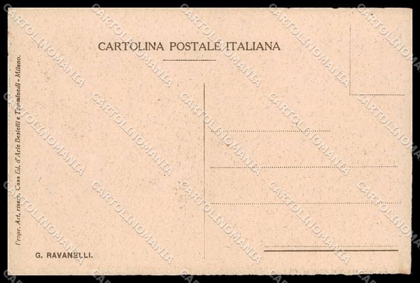 Illustratori Artist Signed Ravanelli Kissing Couple Propaganda WW1 pc ZG6591 – retro