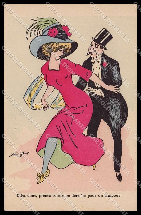 Illustratori Artist Signed X. Sager Fashion Lady 103 CORNER CREASED pc ZG6613 – fronte