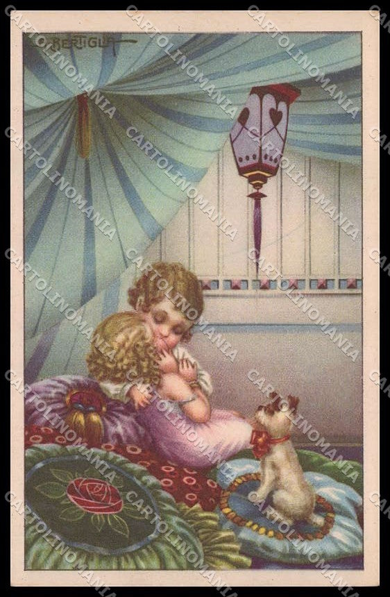 Illustratori Artist Signed Bertiglia Children serie B 550 cartolina ZG6630 – fronte