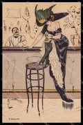 Illustratori Artist Signed Naillod Fashion Lady Paris serie 121-9 pc ZG6642 – fronte