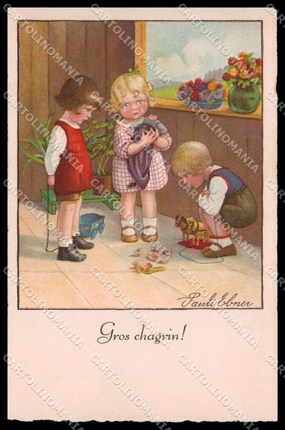 Illustratori Artist Signed Pauli Ebner Children Dondorf 2471 cartolina ZG6653 – fronte