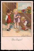 Illustratori Artist Signed Pauli Ebner Children Dondorf 2471 cartolina ZG6653 – fronte