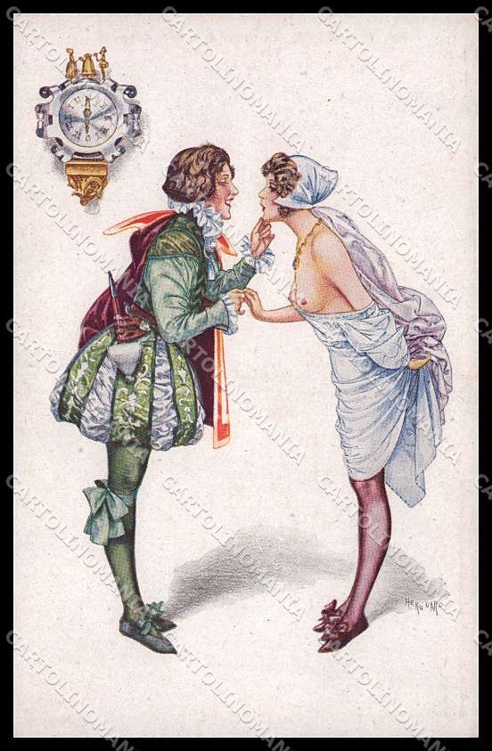 Illustratori Artist Signed Herouard Risque Lady serie 2706 Lapina pc ZG6659 – fronte