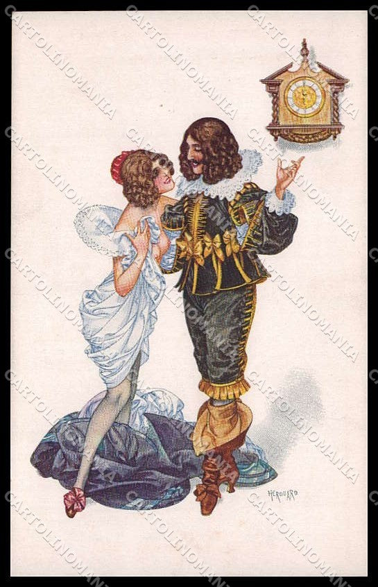 Illustratori Artist Signed Herouard Risque Lady serie 2707 Lapina pc ZG6661 – fronte