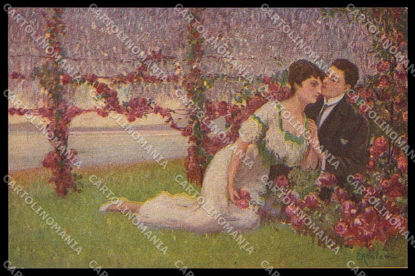 Illustratori Artist Signed Ercolea Romantic Couple Art Deco serie 2353 pc ZG6684 – fronte
