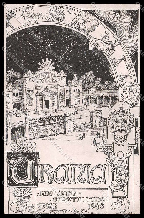 Illustratori Artist Signed Druner ? Ausstellung Wien Urania Theater pc ZG6698 – fronte