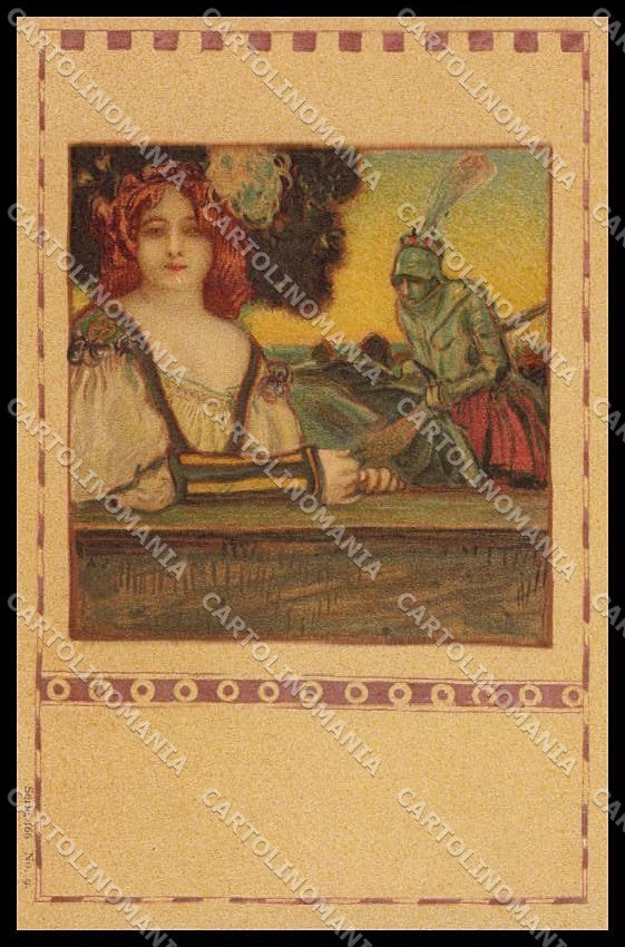 Illustratori Artist Signed Kempf Lady Art Nouveau serie 166-9 cartolina ZG6714 – fronte