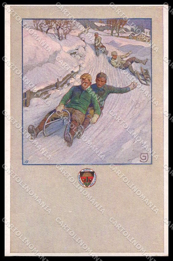 Illustratori Artist Signed Winter Sport Deutscher Schulverein 262 pc ZG6717 – fronte