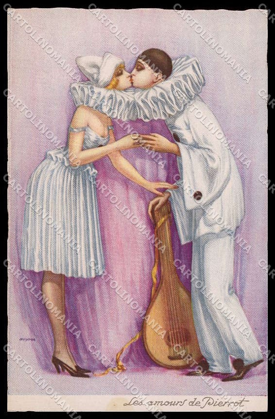 Illustratori Artist Signed Guyma Les Amours de Pierrot serie 2024-2 pc ZG6721 – fronte