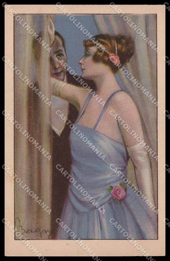 Illustratori Artist Signed S. Bagni Glamour Fashion Lady serie 2214 pc ZG6732 – fronte