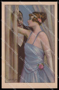 Illustratori Artist Signed S. Bagni Glamour Fashion Lady serie 2214 pc ZG6732 – fronte