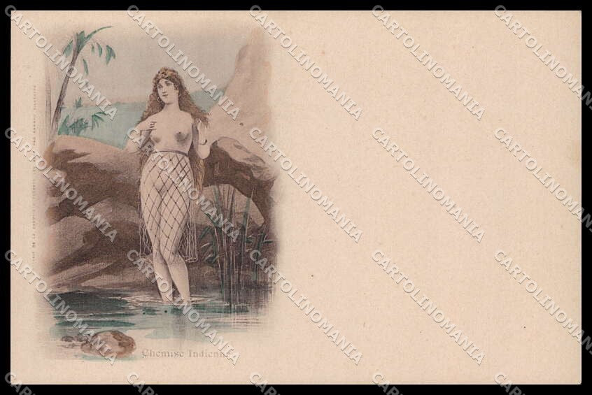 Illustratori Artist Signed Le Riverend Risque Lady Chemise Mode cartolina ZG6741 – fronte