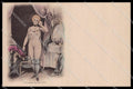 Artist Signed Le Riverend Risque Lady Chemise Mode Make up Puff cartolina ZG6742 – fronte