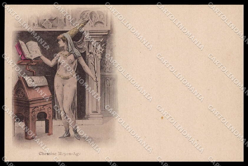 Illustratori Artist Signed Le Riverend Risque Lady Chemise Mode cartolina ZG6745 – fronte