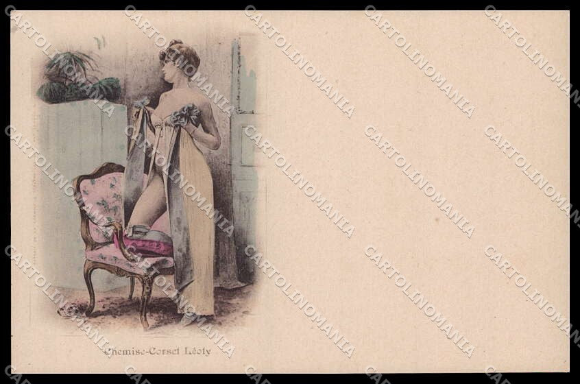 Illustratori Artist Signed Le Riverend Risque Lady Chemise Mode cartolina ZG6746 – fronte