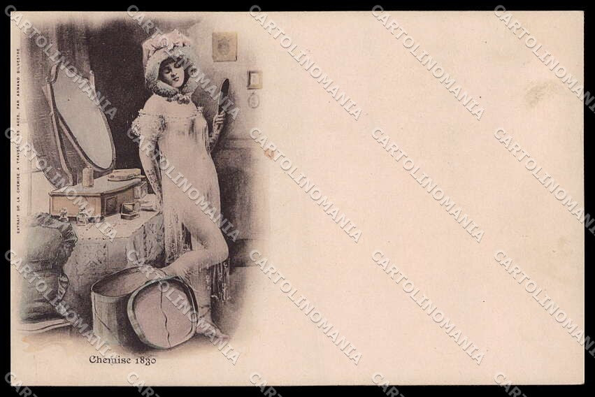Illustratori Artist Signed Le Riverend Risque Lady Chemise Mode cartolina ZG6750 – fronte