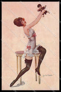Illustratori Artist Signed Jo A. Charlet Risque Lady Doll serie 4-18 pc ZG6755 – fronte