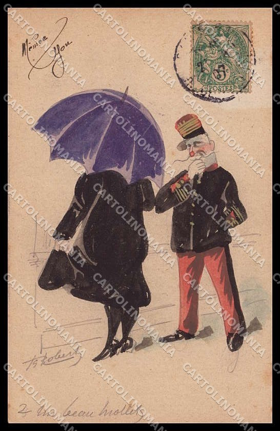 Illustratori Artist Signed Roberty Hand Painted Comic cartolina ZG6759 – fronte