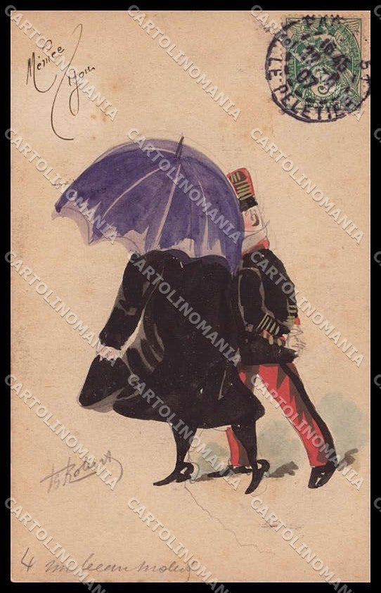 Illustratori Artist Signed Roberty Hand Painted Comic cartolina ZG6761 – fronte