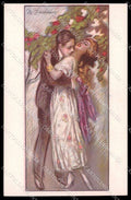 Illustratori Artist Signed A. Zandrino Lady Kissing Couple serie 89-6 pc ZG6769 – fronte