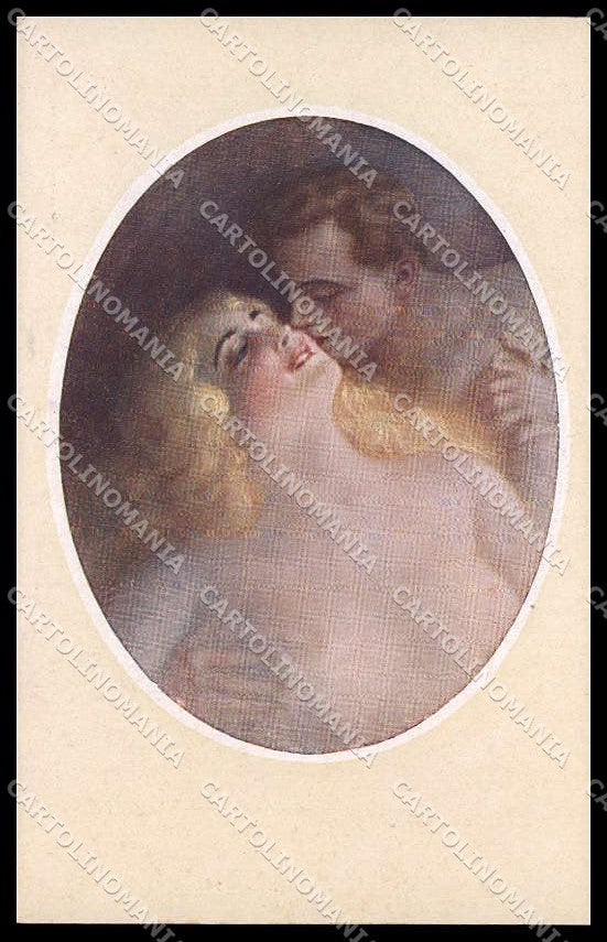 Artist Signed Guerzoni Lady Romantic Couple serie 340 Bis-2 pc ZG6801 – fronte