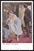 Artist Signed F. v. Reznicek Lady Romantic Couple 1045 pc ZG6816 – fronte