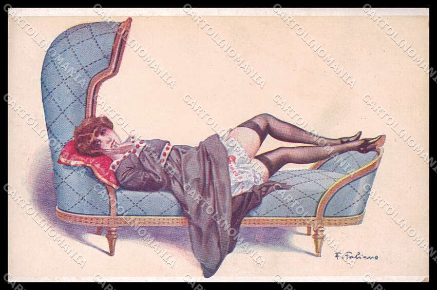 Illustratori Artist Signed Fabiano Risque Lady Paresse serie 5-25 pc ZG6847 – fronte