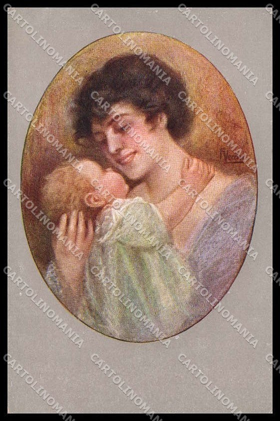 Illustratori Artist Signed Vecchi Lady Baby serie 2345-1 cartolina ZG6936 – fronte