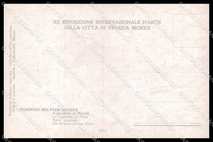 Artist Signed F. B. Masses Lady Pierrot XII Expo Venezia serie 5018 pc ZG6943 – retro