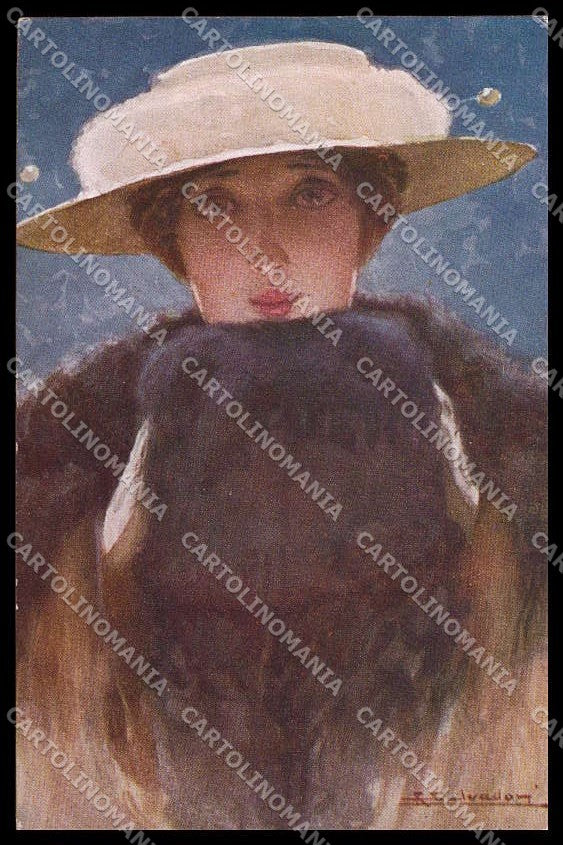 Illustratori Artist Signed Salvadori Fashion Glamour Lady Ars Minima pc ZG6956 – fronte