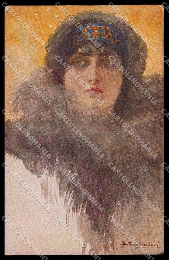 Illustratori Artist Signed Salvadori Fashion Glamour Lady Ars Minima pc ZG6958 – fronte