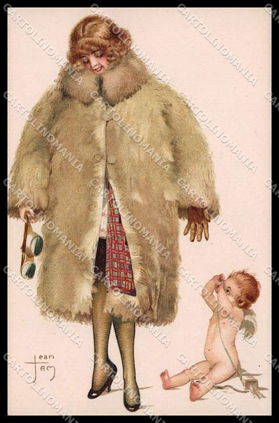 Artist Signed Jean Tam Lady Cupid Travestis Parisiens serie 57-3 pc ZG6959 – fronte
