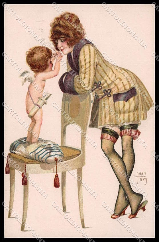 Artist Signed Jean Tam Lady Cupid Travestis Parisiens serie 57-5 pc ZG6964 – fronte