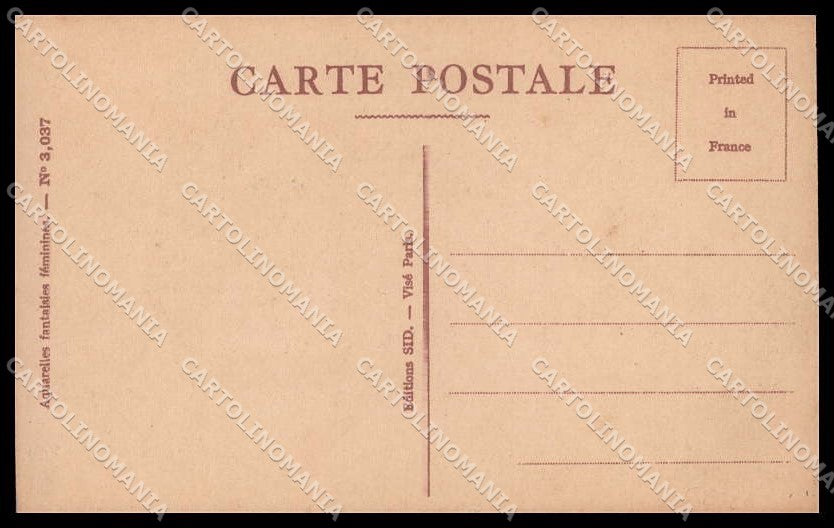 Illustratori Artist Signed Santini Risque Lady Tabac 3037 cartolina ZG6966 – retro