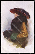 Illustratori Artist Signed L. Yobbi Fashion Glamour Lady serie 36-1 pc ZG6967 – fronte