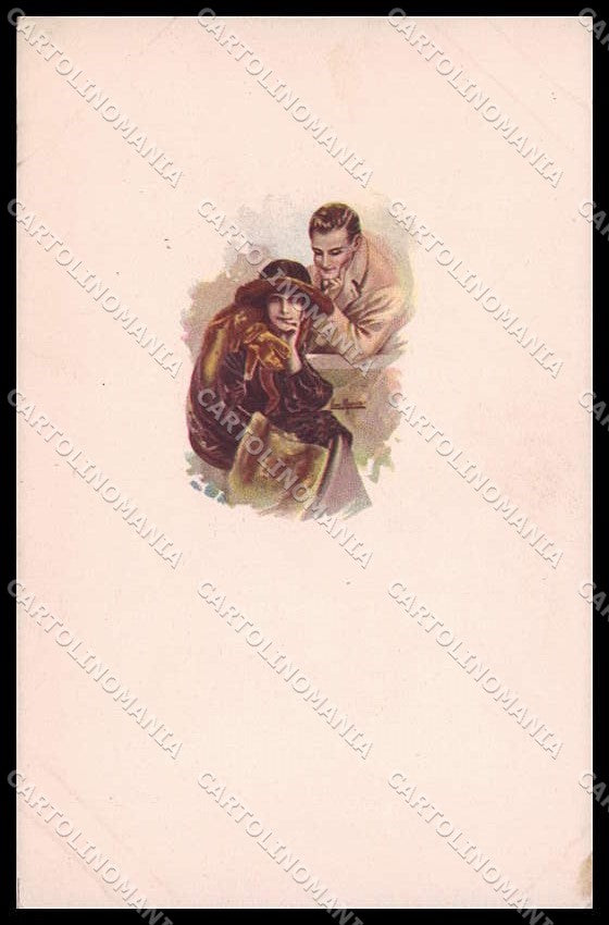Illustratori Artist Signed San Marco Lady Romantic Couple serie 892M-3 pc ZG6983 – fronte